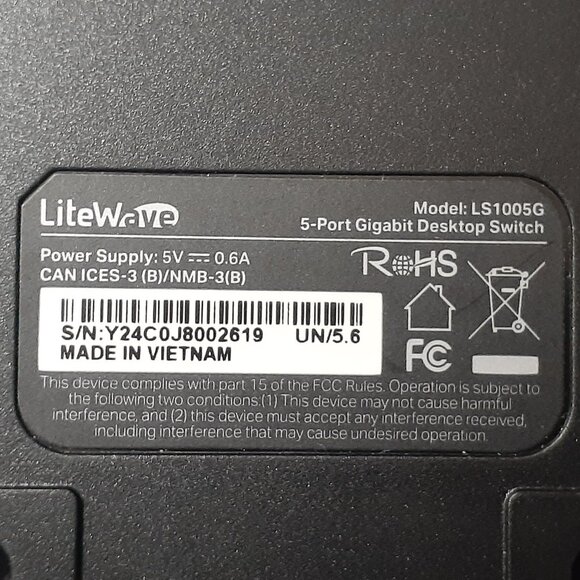 TP-Link Litewave 5 Port Gigabit Ethernet Switch Desktop Ethernet Splitter NWOB - Picture 6 of 8